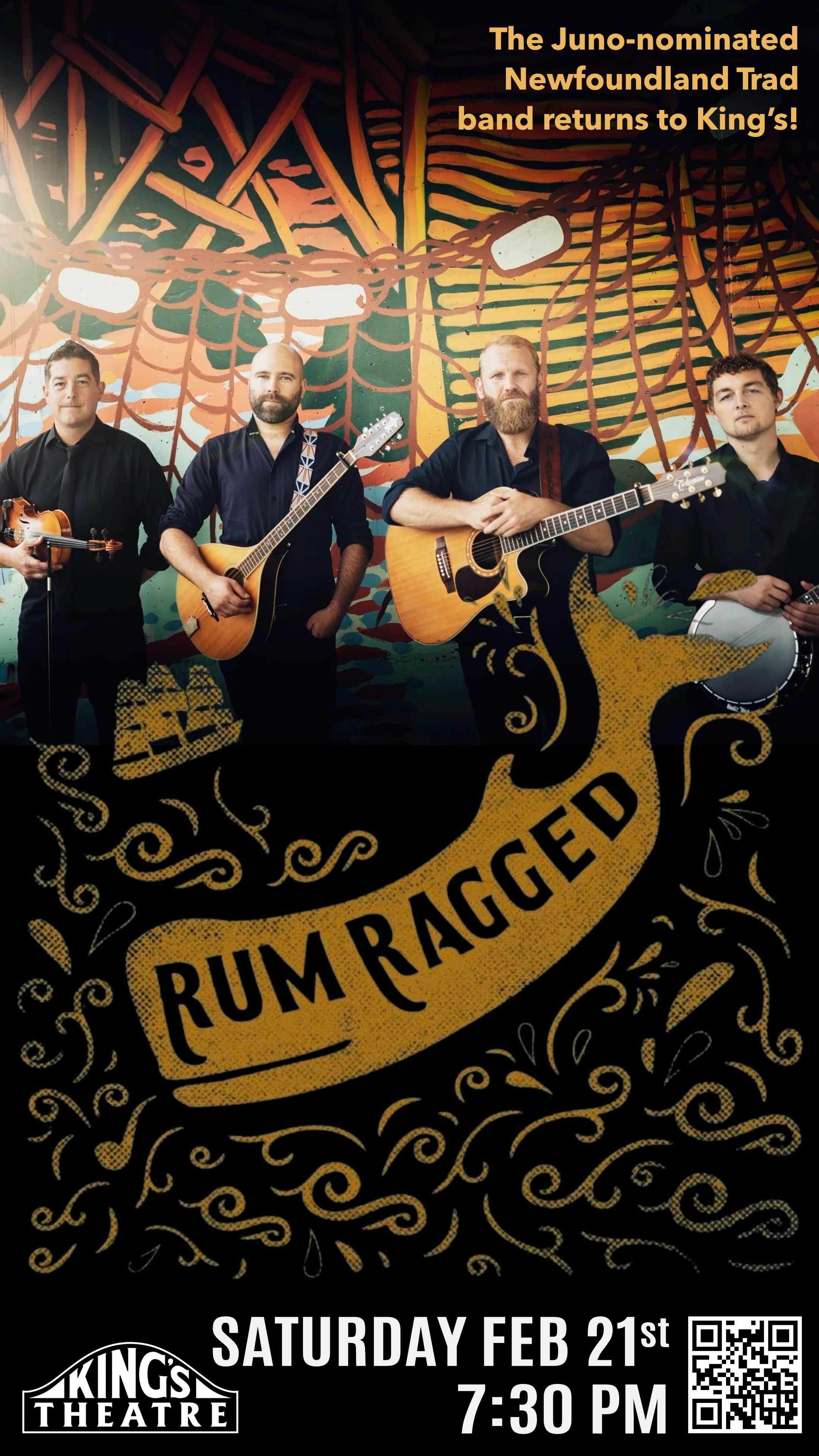 Rum Ragged at Kings Theatre, Annapolis Royal (February 21, 2026 7:30pm)