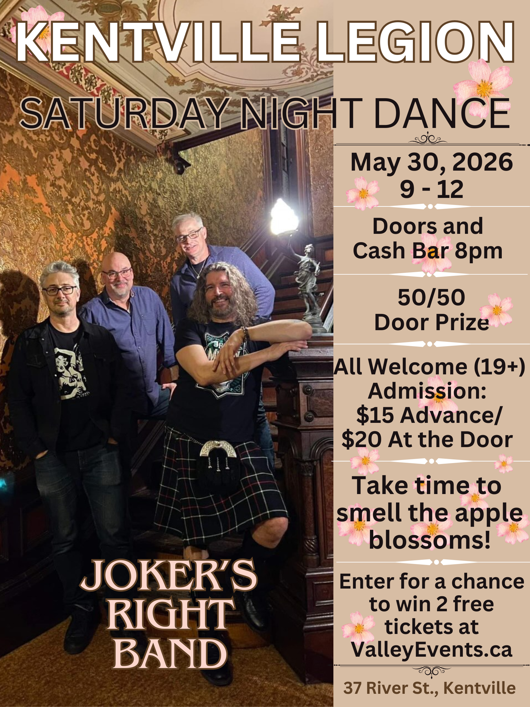 Dance with Joker's Right Band at Royal Canadian Legion, Kentville