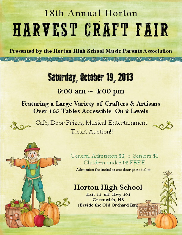 Harvest Craft Fair at Horton High School, Greenwich (October 19, 2013 9am)