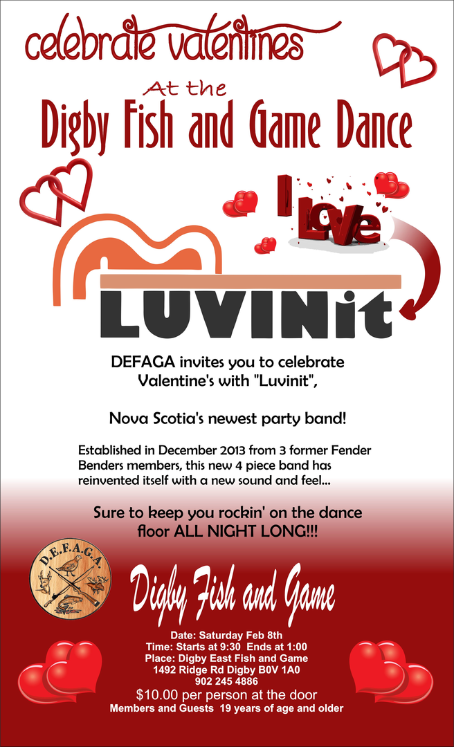 Valentines Dance At Digby East Fish And Game Digby February 8 2014