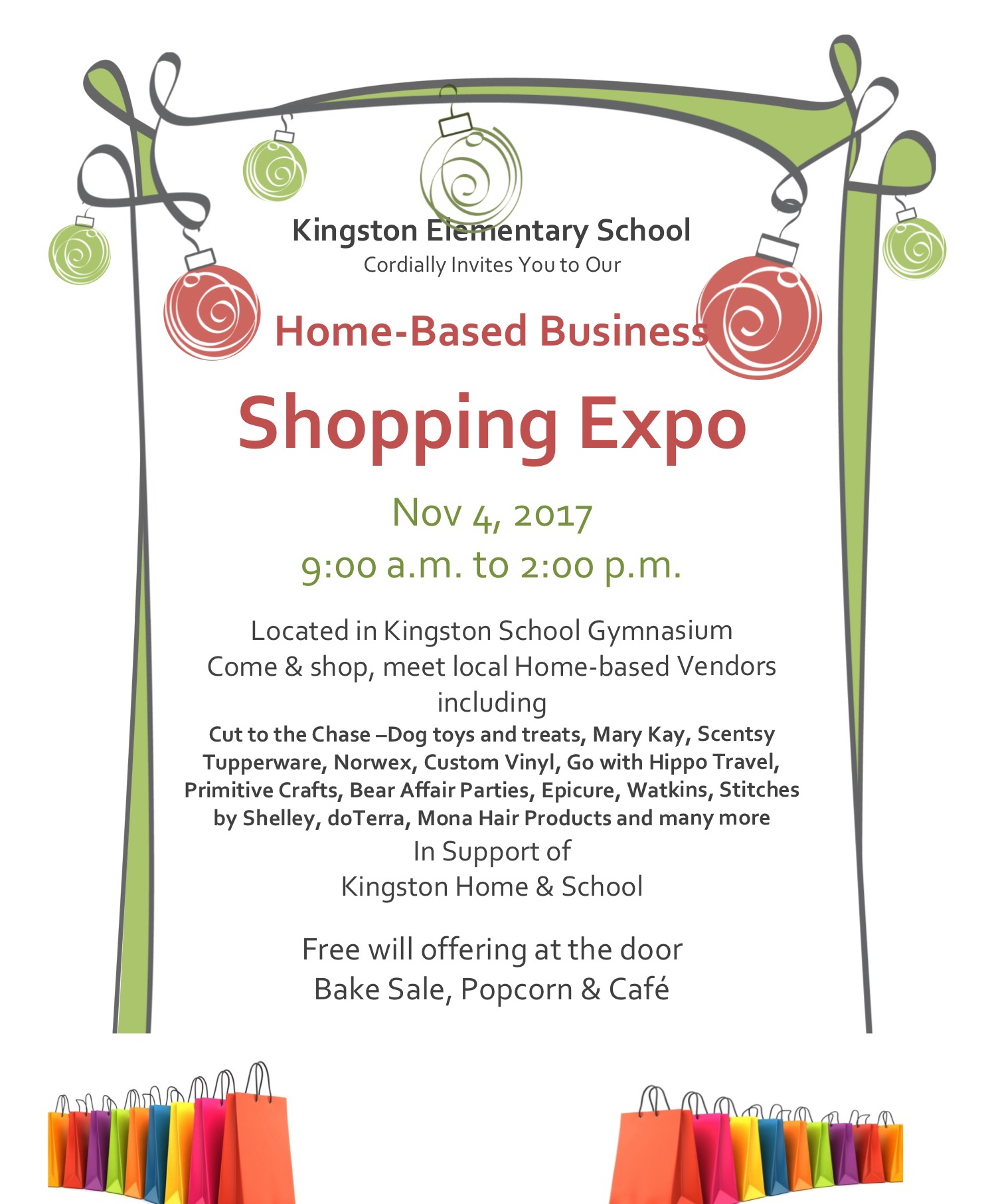 Shopping Expo at Kingston and District Elementary School, Kingston