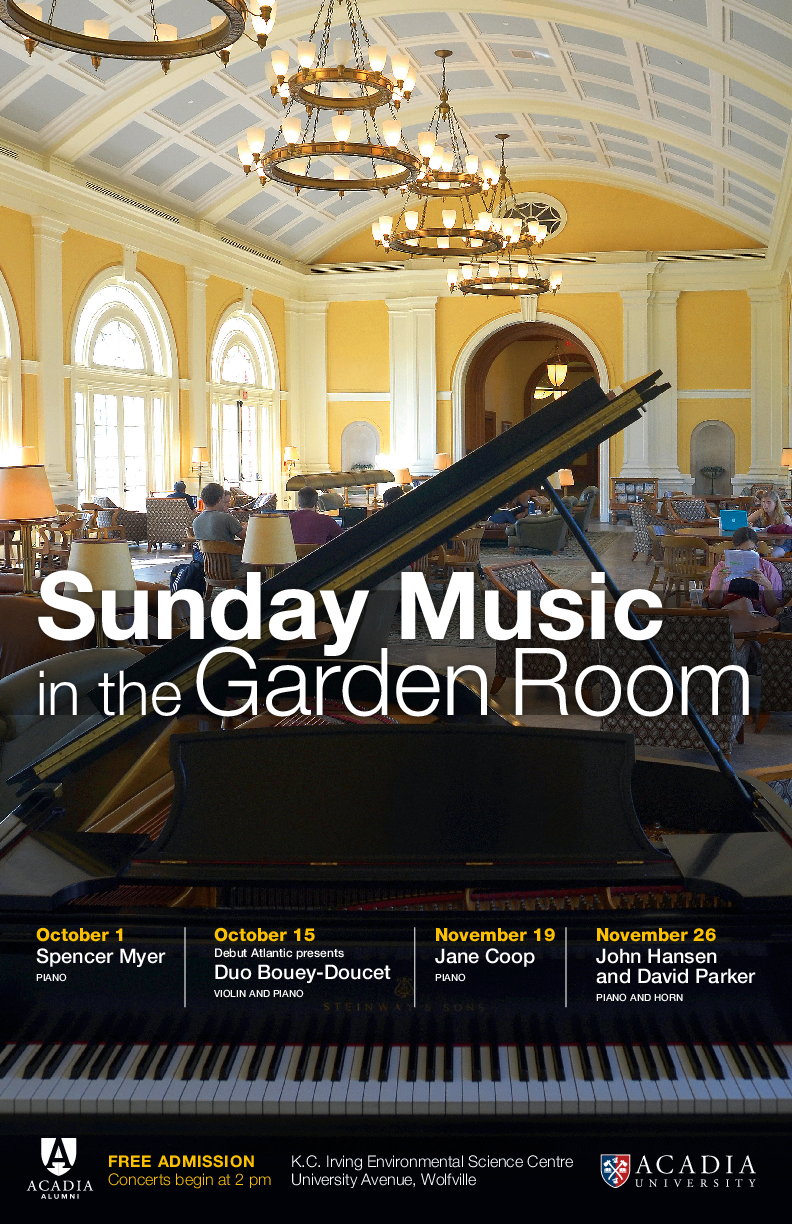 Music in the Garden Room at K.C. Irving Environmental Science Centre