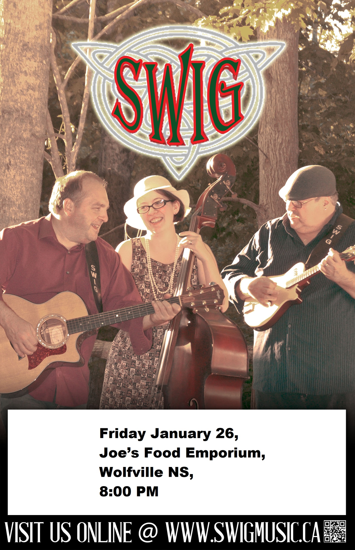 SWIG at Joe's Food Emporium, Wolfville (January 26, 2018 8pm)
