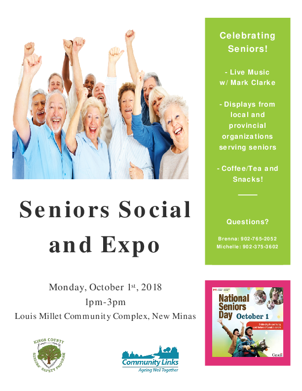 Seniors Social and Expo at Louis Millet Community Complex, New Minas