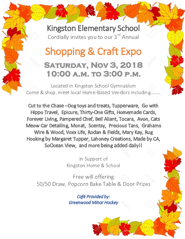Craft Shopping Expo at Kingston and District Elementary School