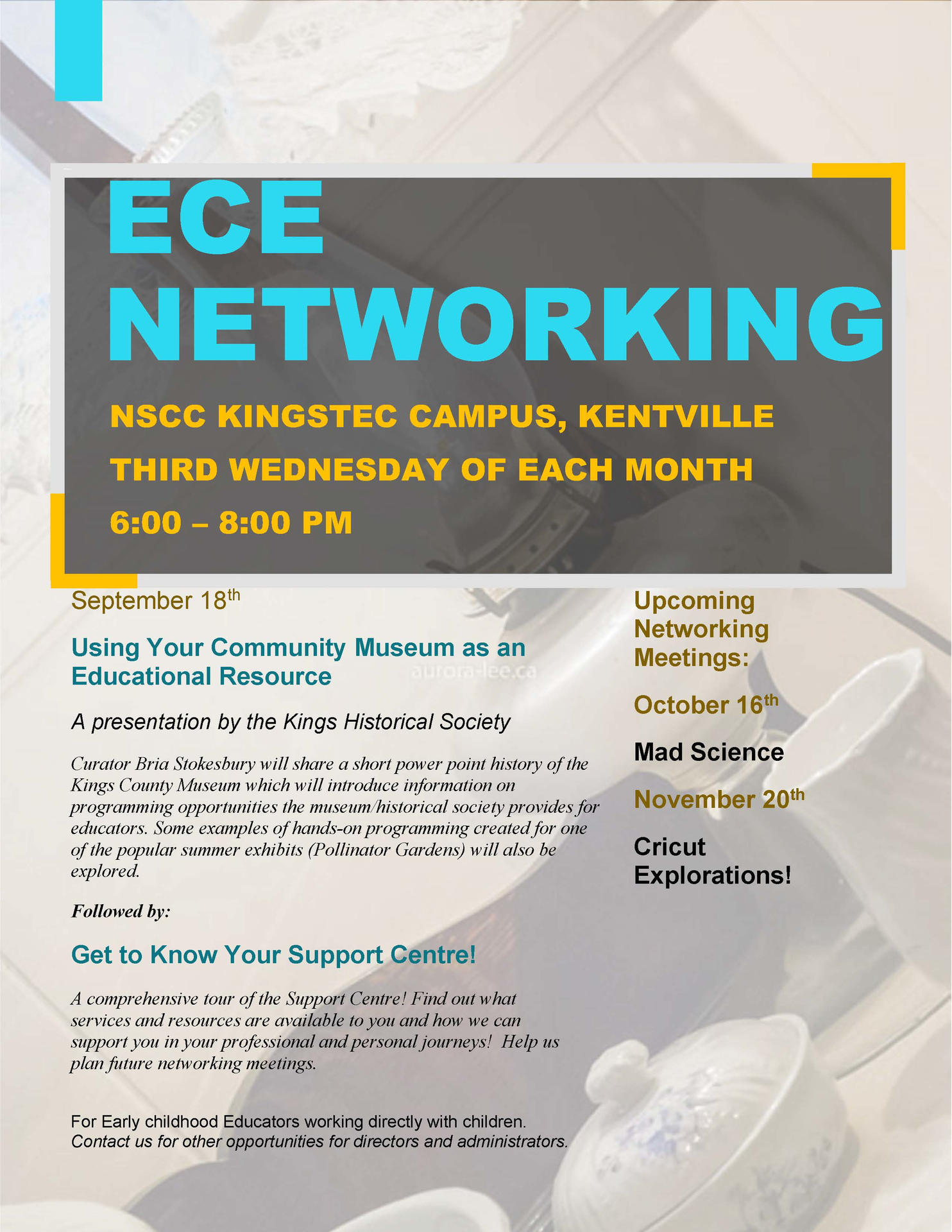 ECE Networking Meeting at NSCC Kingstec Campus, Kentville (September 18