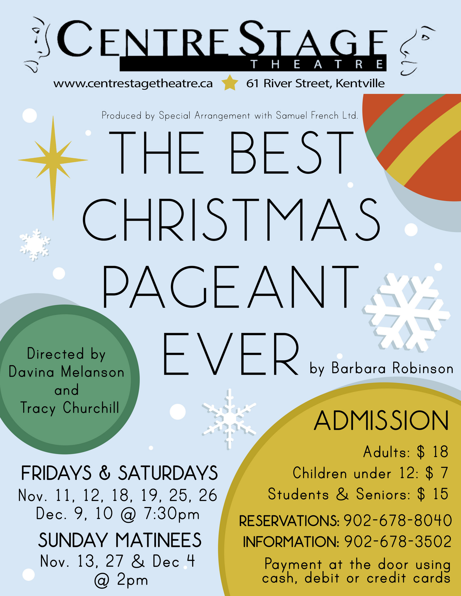 The Best Christmas Pageant Ever at CentreStage Theatre, Kentville