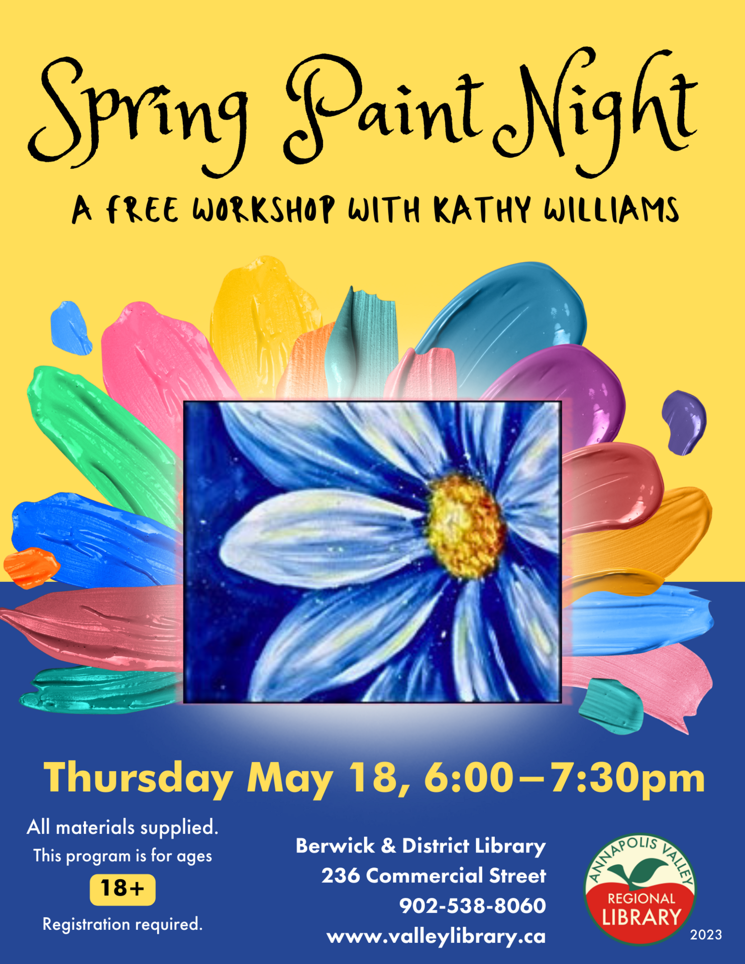 Spring Paint Night at Berwick and District Library, Berwick (May 18