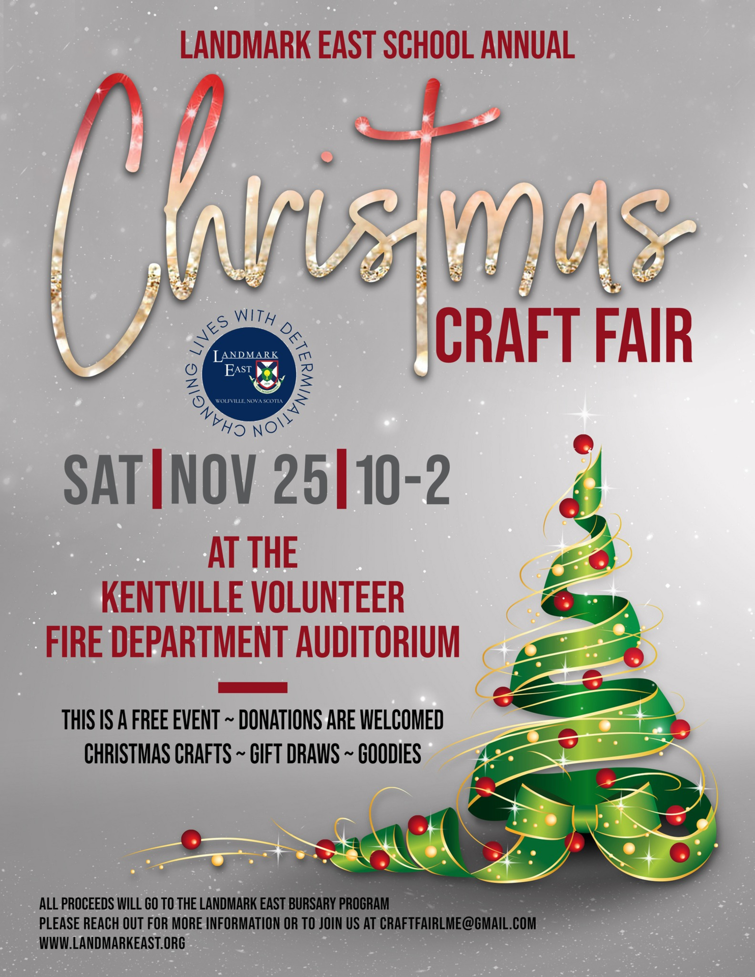 Landmark East Christmas Craft Fair at Fire Hall, Kentville (November 25