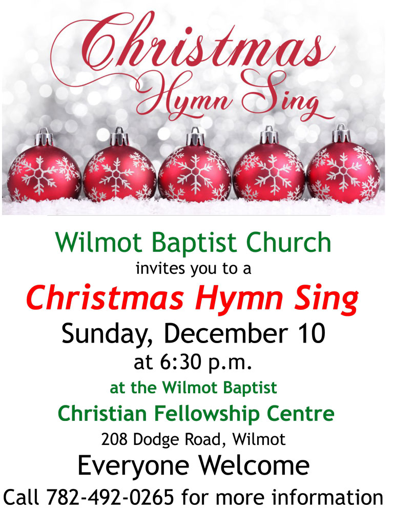 Christmas Hymn Sing at Christian Fellowship Centre, Wilmot (December 10 ...