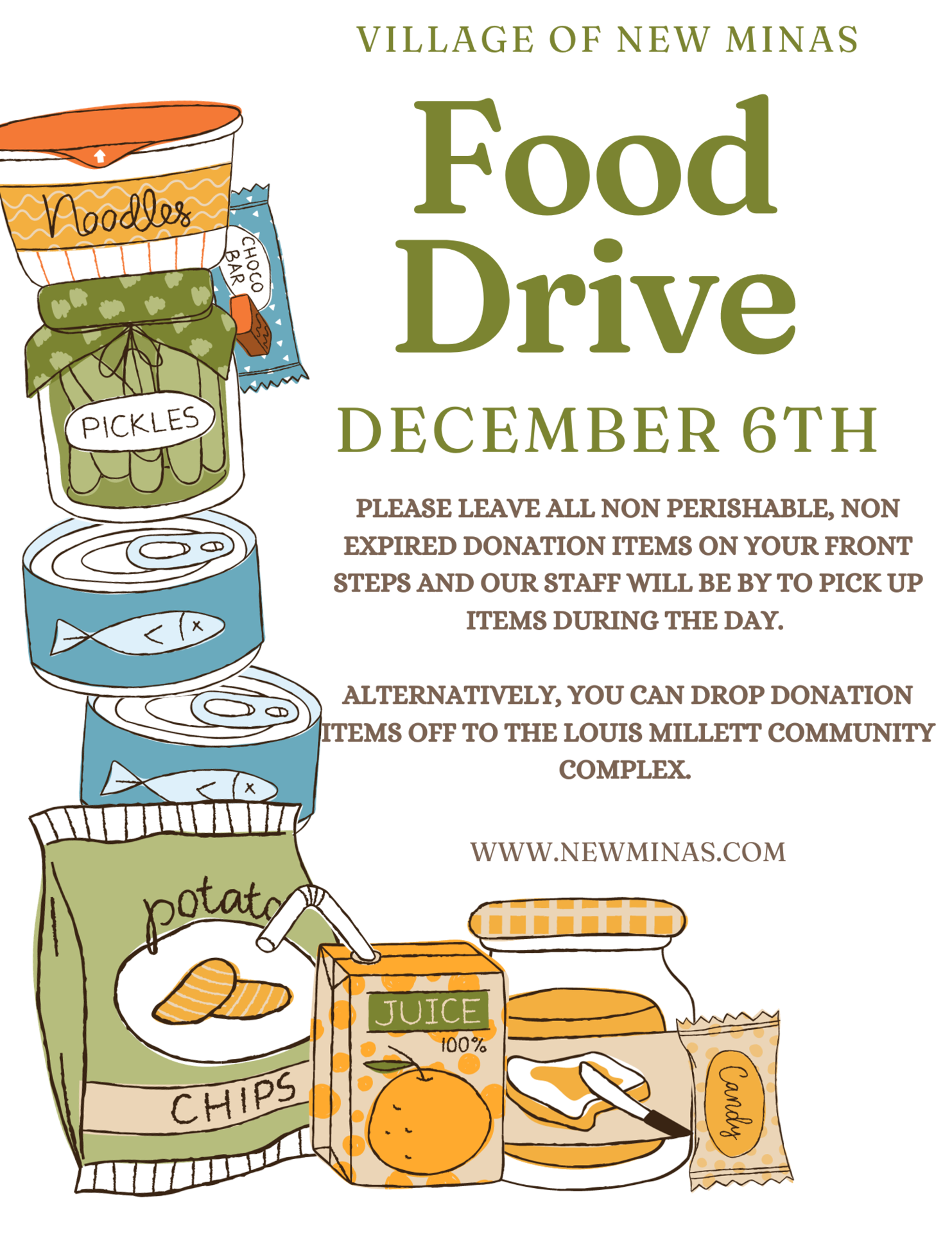 Village Of New Minas Food Drive At Louis Millett Community Complex, New 