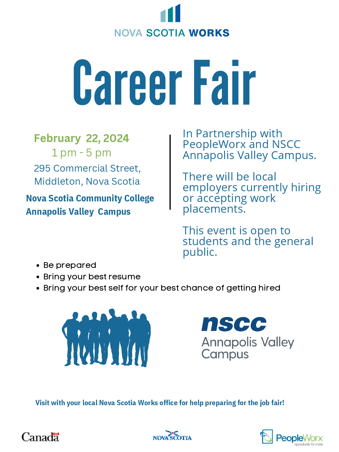 Career Fair at NSCC Campus Middleton February 22 2024 1pm