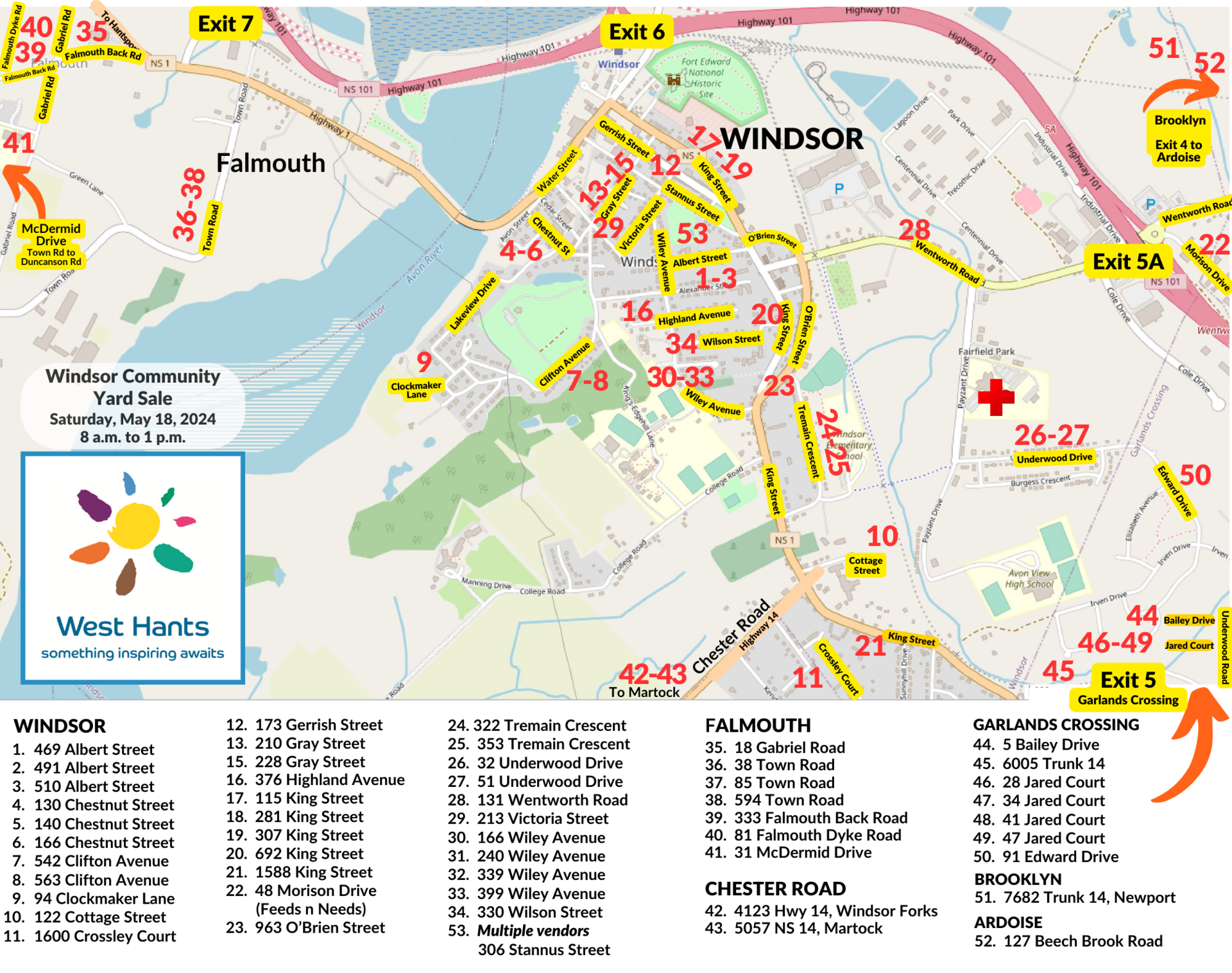 Windsor Community Yard Sale at Visitor Information Centre, Windsor (May