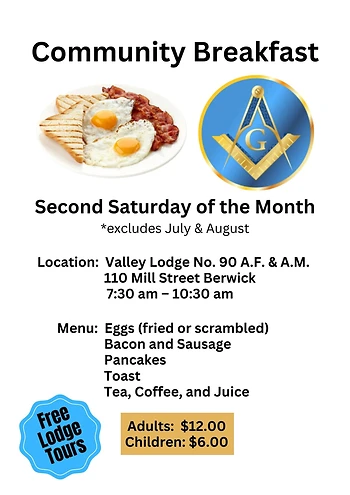 Poster for Community Breakfast