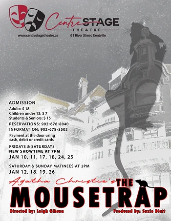 Poster for Agatha Christie's Mousetrap