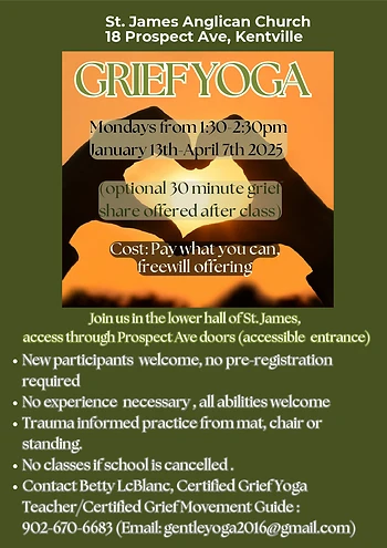 Poster for Grief Yoga
