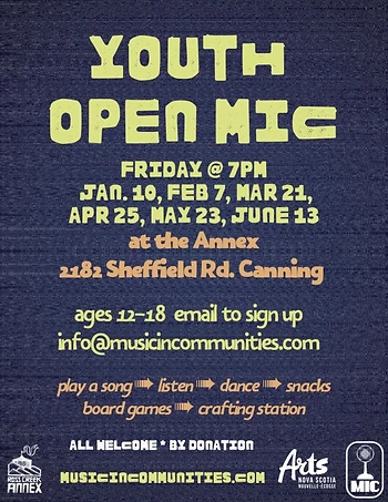 Poster for Youth Open Mic