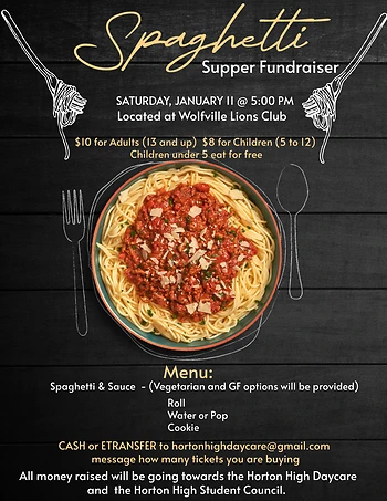 Poster for Spaghetti Supper
