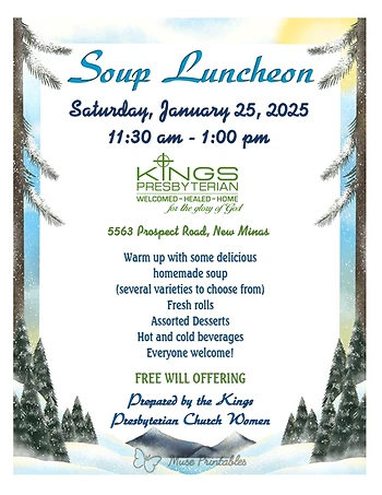 Poster for Soup Luncheon