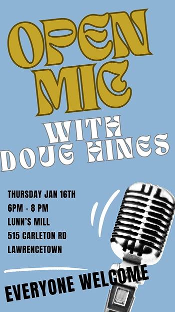 Poster for Open Mic with Doug Hines