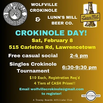 Poster for Crokinole Tournament