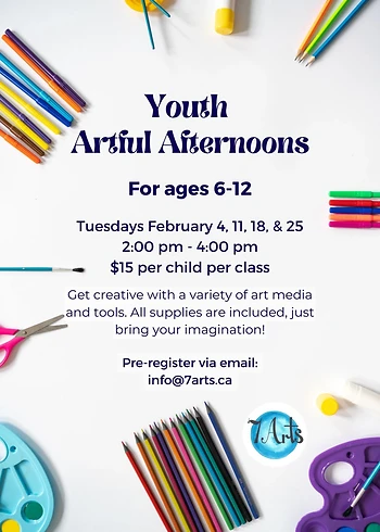 Poster for Youth Artful Afternoons