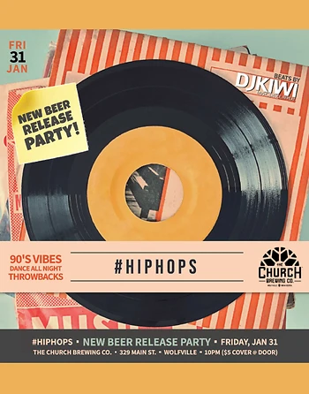 Poster for #HIPHOPS New Beer Release Party