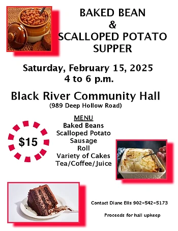 Poster for Baked Bean and Scalloped Potato Supper