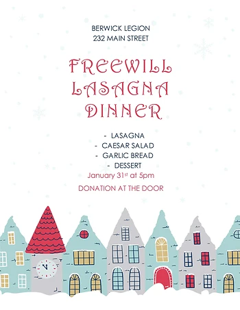 Poster for Lasagna Dinner