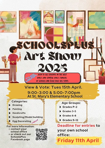 Poster for SchoolsPlus Art Show