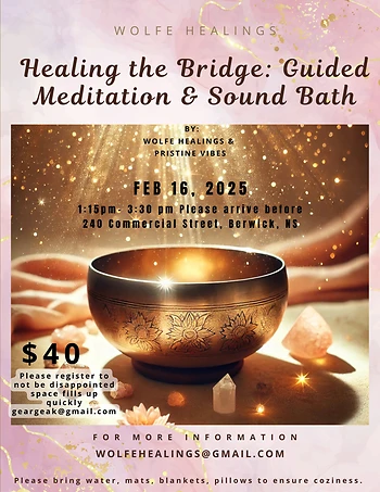Poster for Sound Bath Healing the Bridge