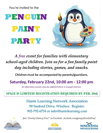 Poster for Penguin Paint Party