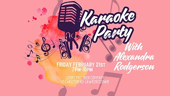 Poster for Karaoke with Alexandra Dawn Rodgerson