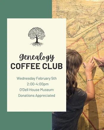 Poster for Genealogy Coffee Club