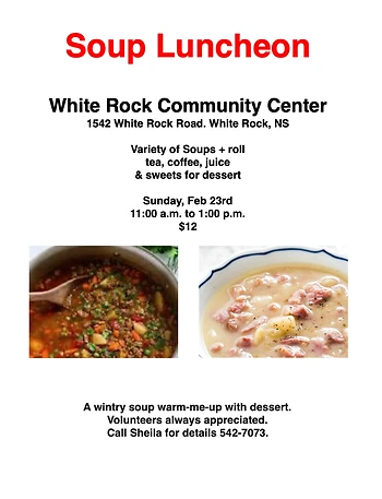 Poster for Soup Luncheon