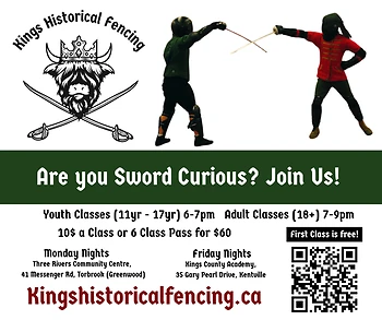 Poster for Kings Historical Fencing Class