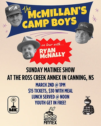 Poster for Ryan McNally, McMillan's Camp Boys