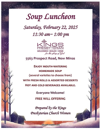 Poster for Soup Luncheon