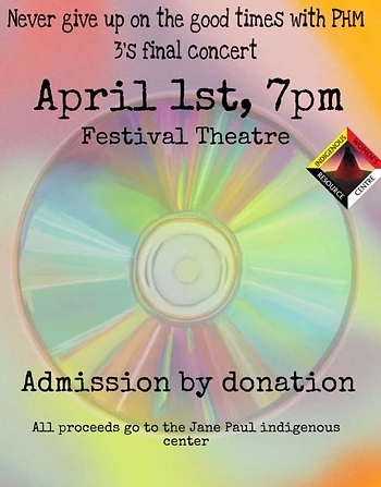 Poster for Benefit Concert for Jane Paul Indigenous Centre