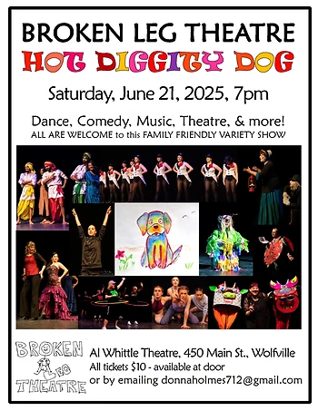 Poster for Broken Leg Theatre - Hot Diggity Dog