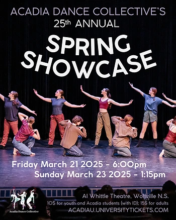 Poster for Acadia Dance Collective Spring Showcase