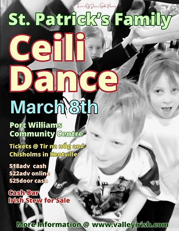 Poster for Family Ceili Dance for St. Patrick's Day