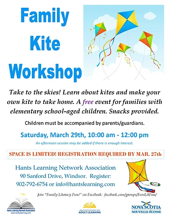 Poster for Family Kite Workshop