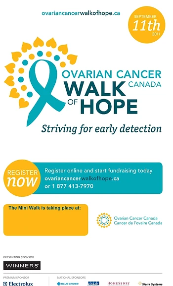 Poster for Ovarian Cancer Mini Walk of Hope