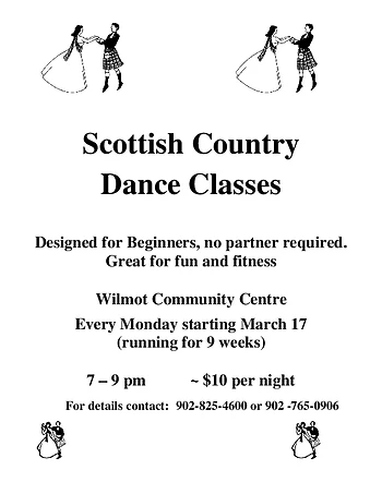 Poster for Scottish Country Dancing