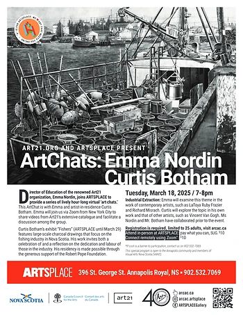 Poster for ArtChat with Art21 and Curtis Botham