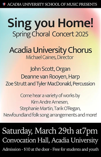Poster for Acadia Chorus Spring Concert