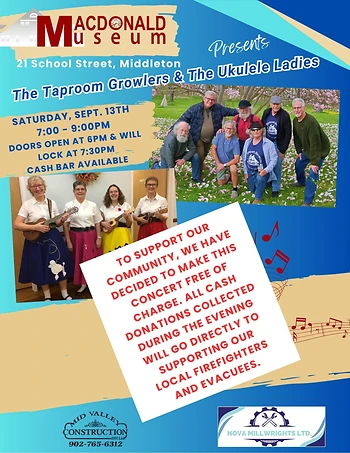 Poster for The Taproom Growlers and the Ukulele Ladies