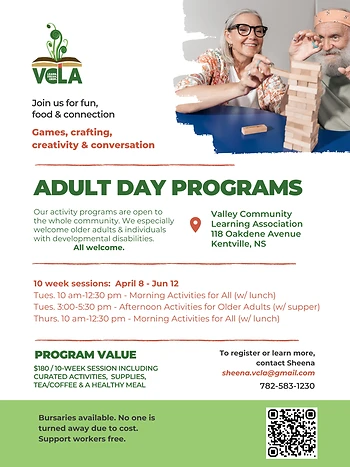 Poster for Morning Activities Program