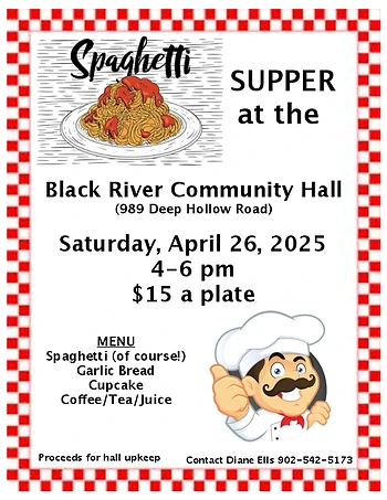Poster for Spaghetti Supper